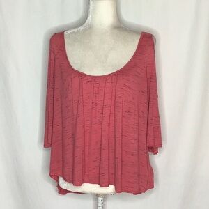 H.I.P. Pink Jersey Knit Cold Shoulder Top Size M
